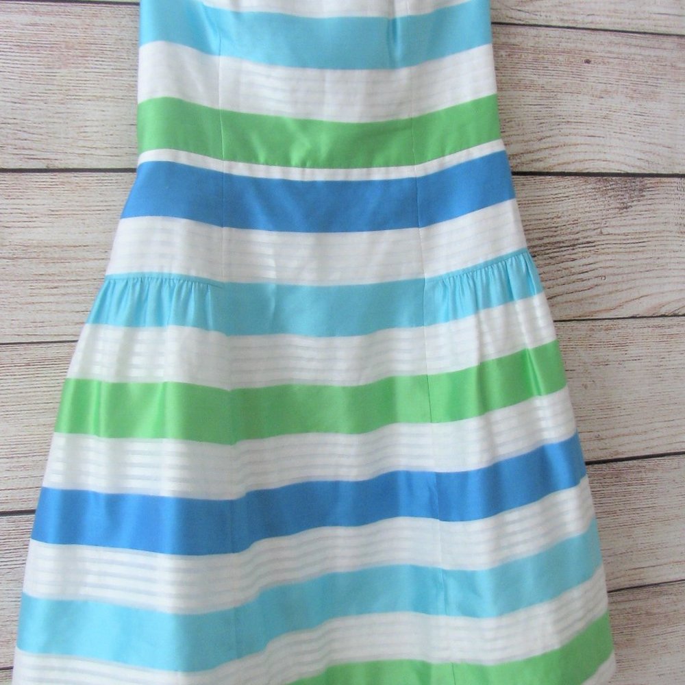 Lilly Pulitzer Jordan Corded Silk Organza Stripe Strapless Dress - Picture 5 of 8